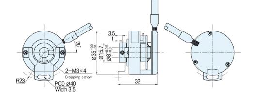 kích thước Encoder LS Mecapion (Metronix) h35